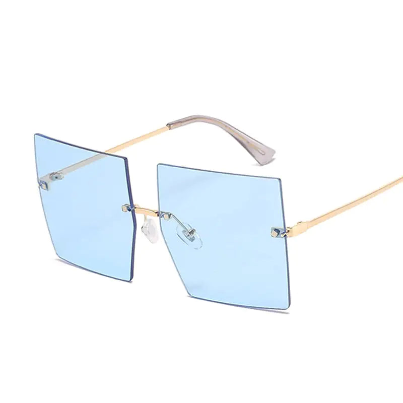 Oversized Rimless Square Sunglasses - High Trend Coture