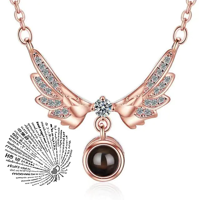 Projection Necklace 100 Languages I Love You Pendant Jewelry - High Trend Coture