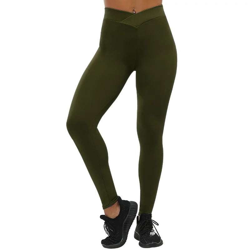 Leggings Deportivos con Cintura Cruzada Mujer - High Trend Coture