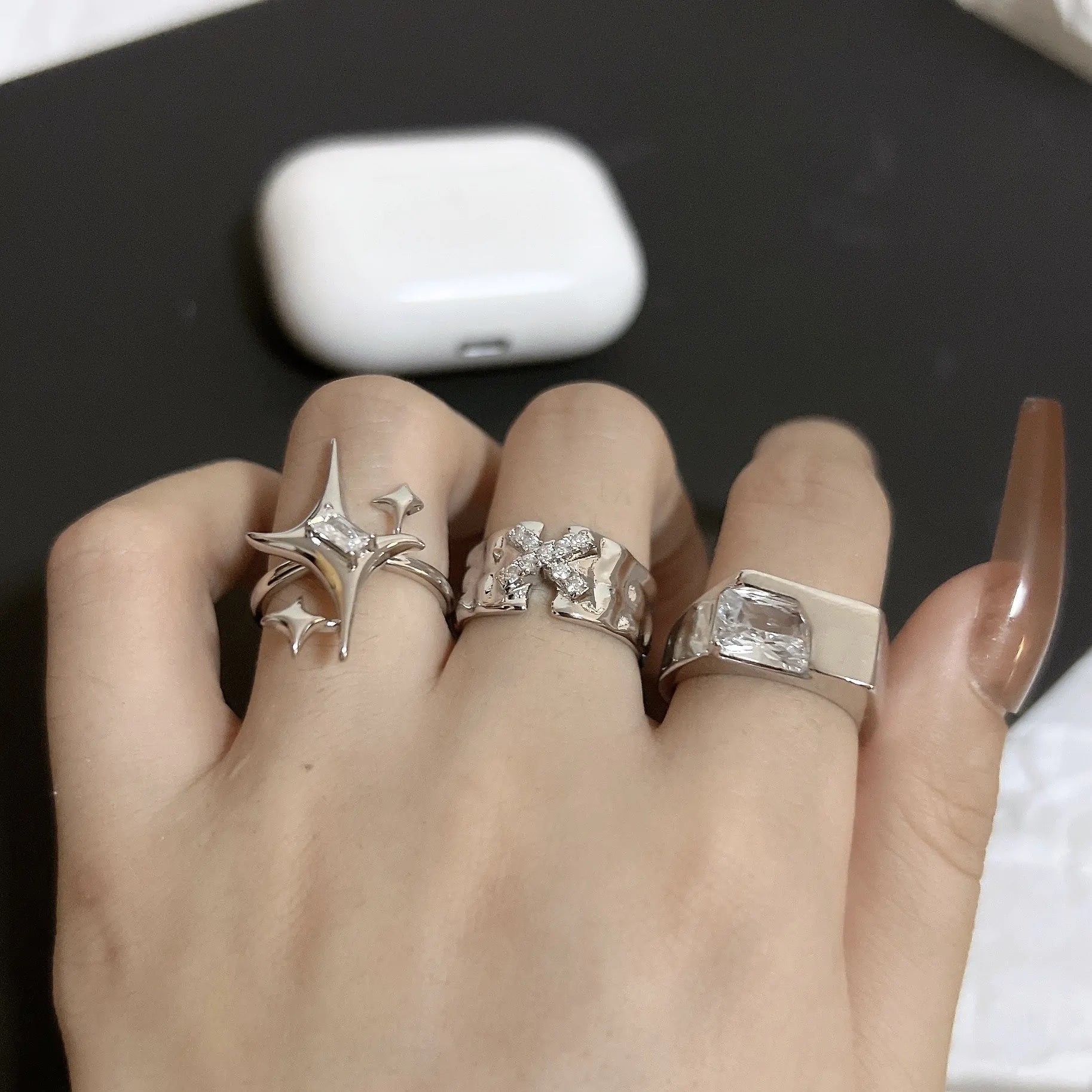 Shiny Unisex Crystal Rings - High Trend Coture
