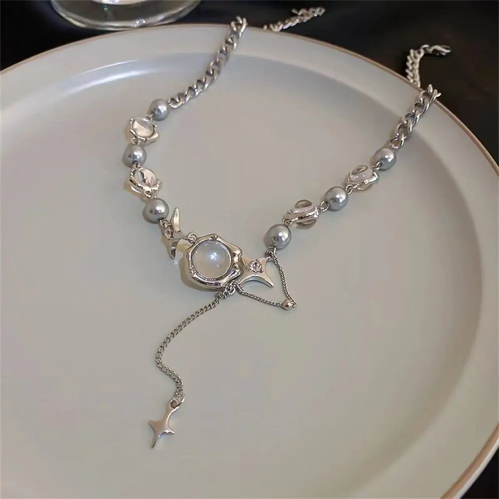 Star Geometric Crystal Chain Necklaces - High Trend Coture