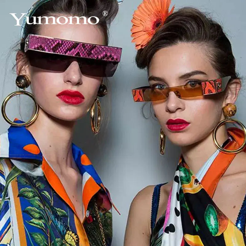 Fashion Snake Tattoo Rectangle Sunglasses - High Trend Coture