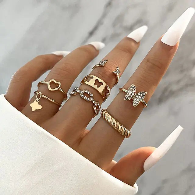 Geometric Infinity Rings Set - High Trend Coture