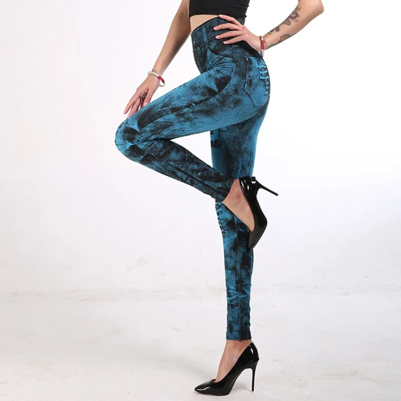 Leggings de Cintura Alta y Bolsillos Cargo Traseros - High Trend Coture