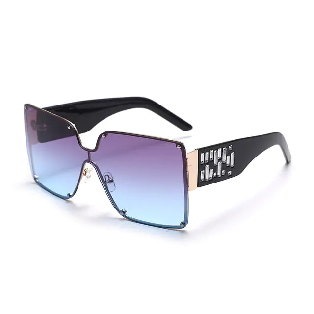 Oversized Rimless Sunglasses - High Trend Coture
