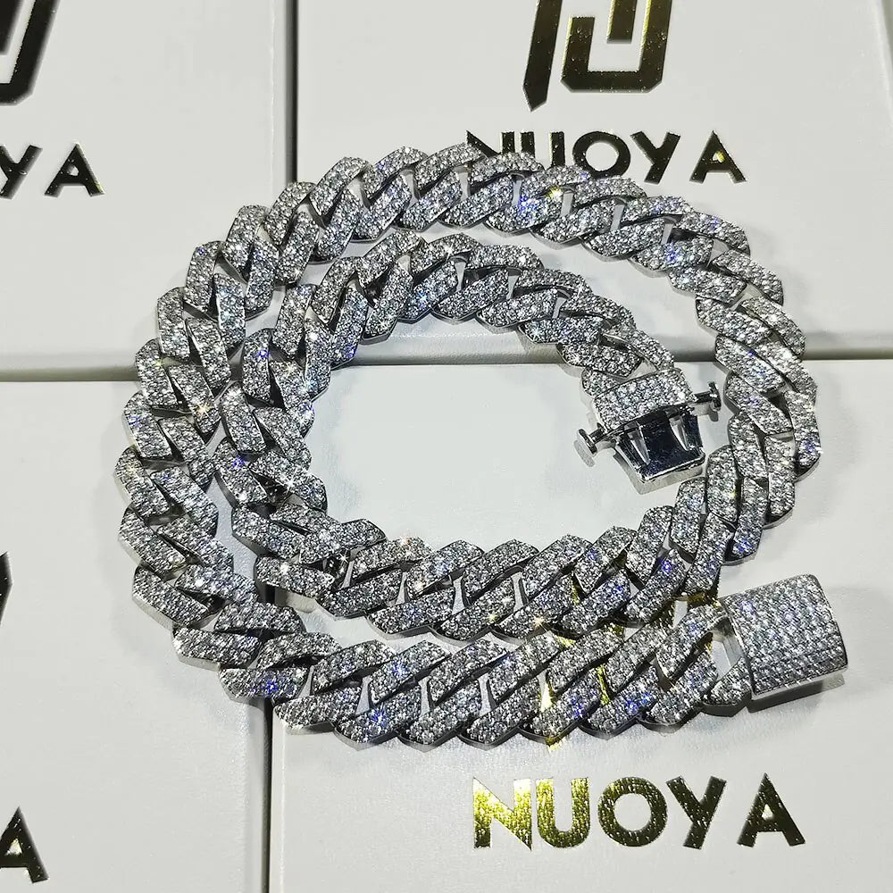 Gold Plated Iced Out Chain for Men and Women Cuban Chain Necklace - High Trend Coture