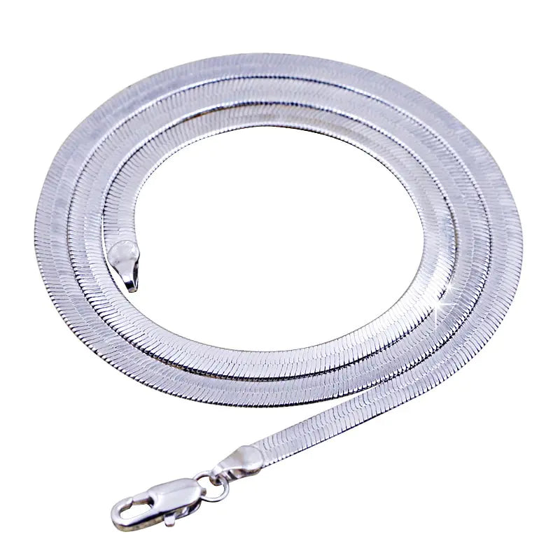 Snake Chain Platinum Plated Men`s Necklaces - High Trend Coture