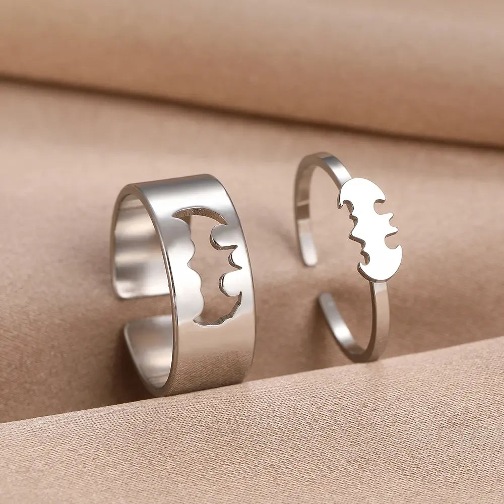 Stainless Steel Couple Rings - High Trend Coture