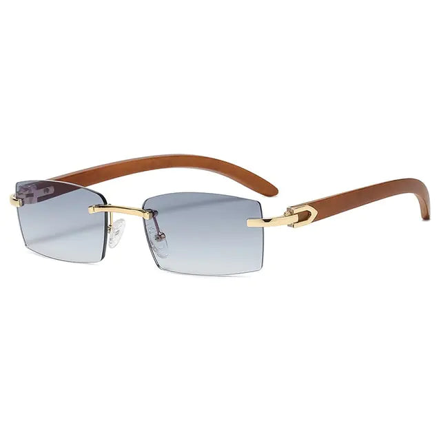 Rectangle Fashion Rimless Sunglasses - High Trend Coture