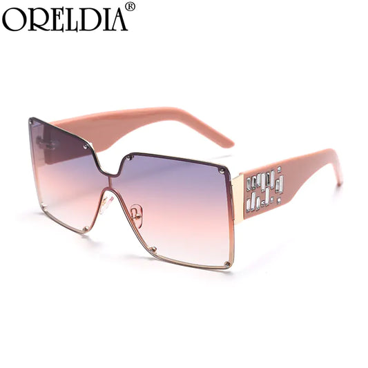 Oversized Rimless Sunglasses - High Trend Coture