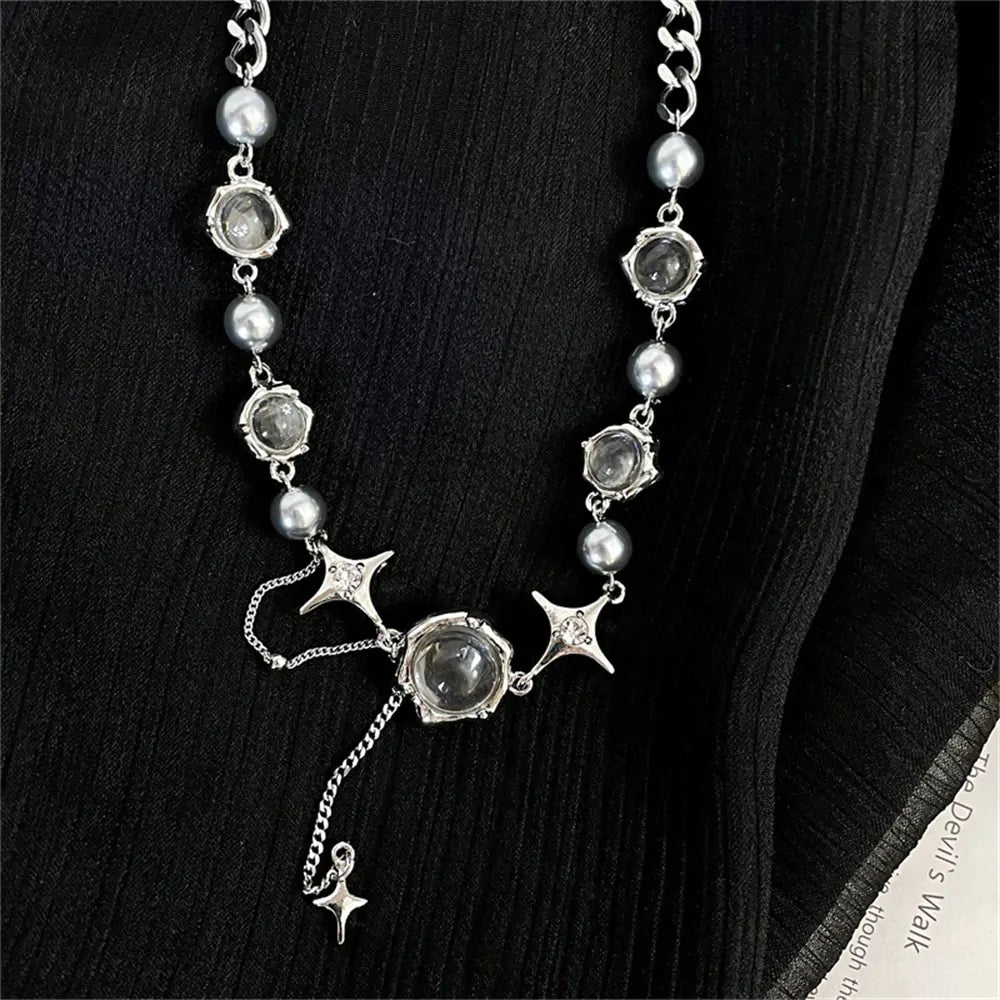 Star Geometric Crystal Chain Necklaces - High Trend Coture