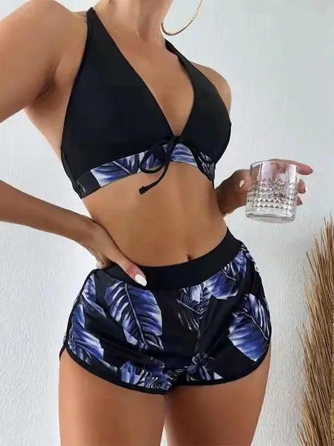 Bikini de Braguita Tipo Short de Cintura Alta - High Trend Coture