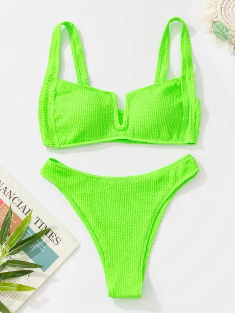 Bikini Push-Up Sexy con Escote en V - High Trend Coture