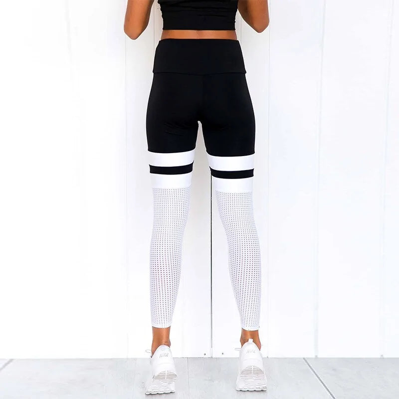 Leggings Estampado de Leopardo y Blanco-Negro - High Trend Coture