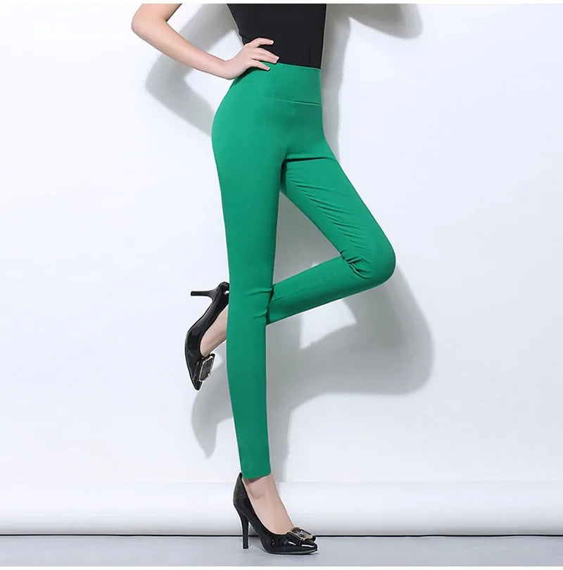 Leggings Élasticos de Cintura Alta para Tallas Grandes 4XL/5XL/6XL - High Trend Coture