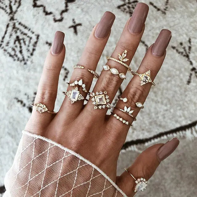 Geometric Infinity Rings Set - High Trend Coture