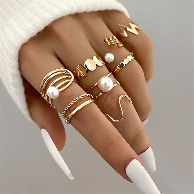 Geometric Infinity Rings Set - High Trend Coture