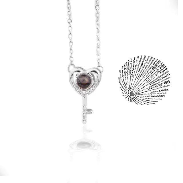Projection Necklace 100 Languages I Love You Pendant Jewelry - High Trend Coture