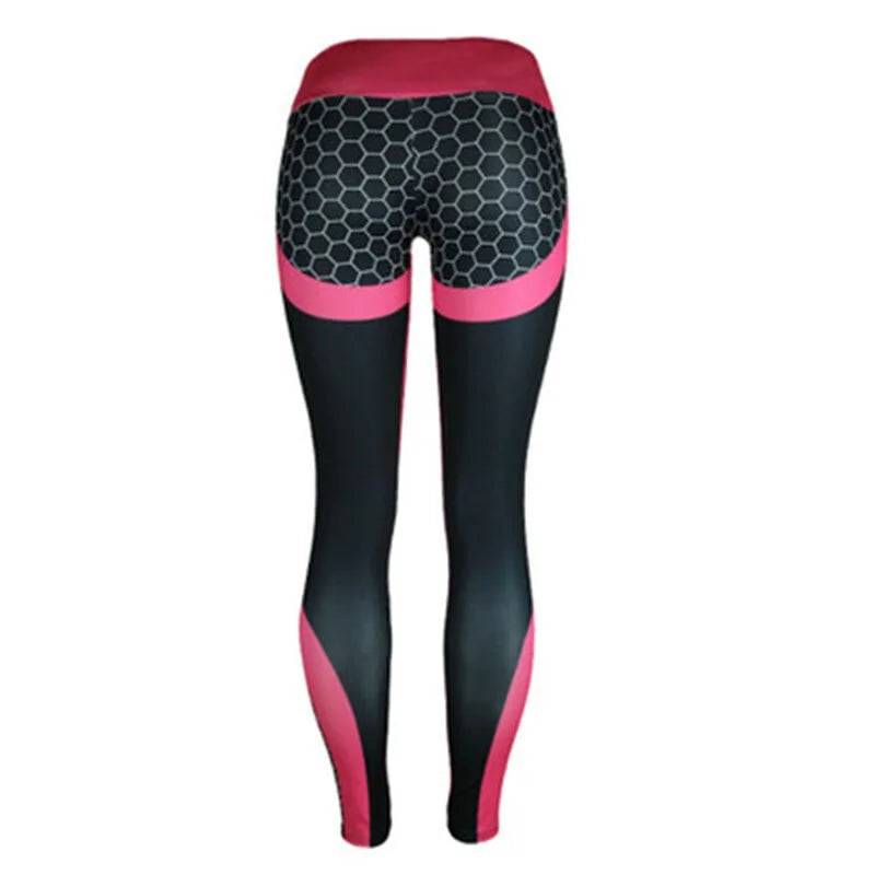 Leggings con Estampado de Panal de Abeja - High Trend Coture