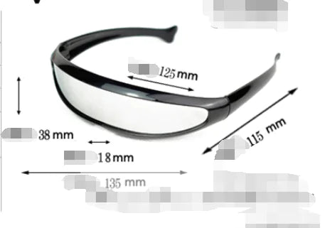 Futuristic Narrow Cyclops Sunglasses - High Trend Coture
