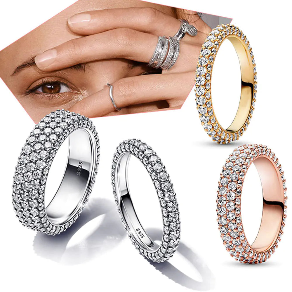 Celestial Blue Sparkling Moon And Sun Rings - High Trend Coture