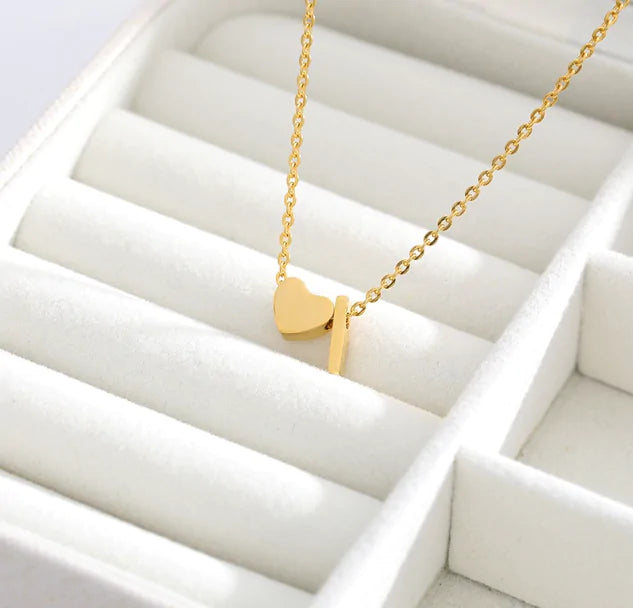Letter Heart Initial Necklaces - High Trend Coture