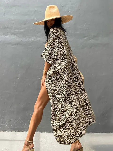 Kimono de Playa Cover Up Estampado - High Trend Coture