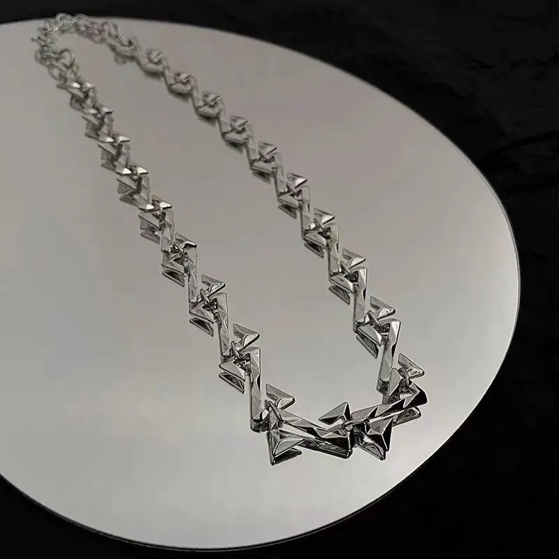 Stainless Steel Z Letter Chain Necklace - High Trend Coture