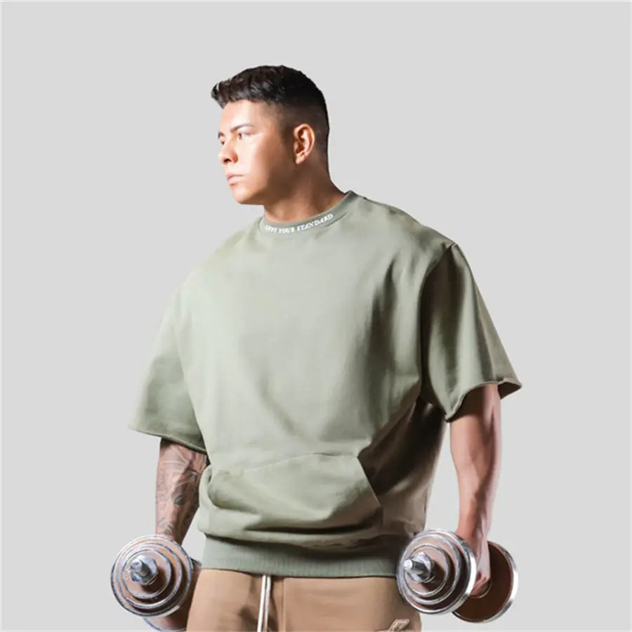 Camiseta Oversize Gym con Bolsillos - High Trend Coture