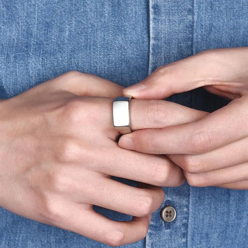 Men's Square Charm Ring - High Trend Coture
