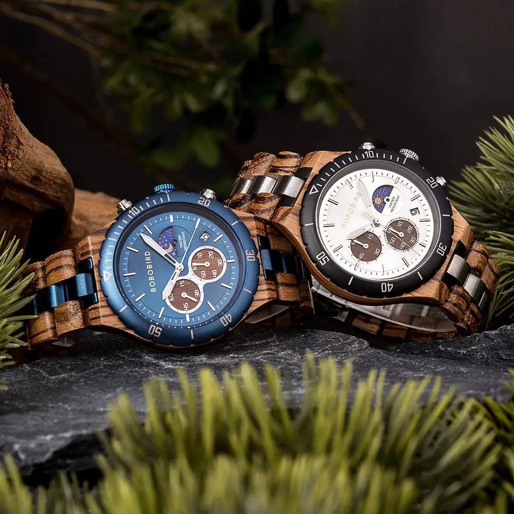 Luxury Wooden Chronograph Watch for Men - High Trend Coture