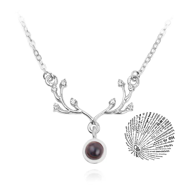 Projection Necklace 100 Languages I Love You Pendant Jewelry - High Trend Coture