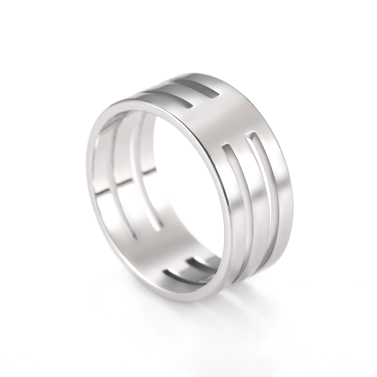Silver Color Unisex Stainless Rings - High Trend Coture