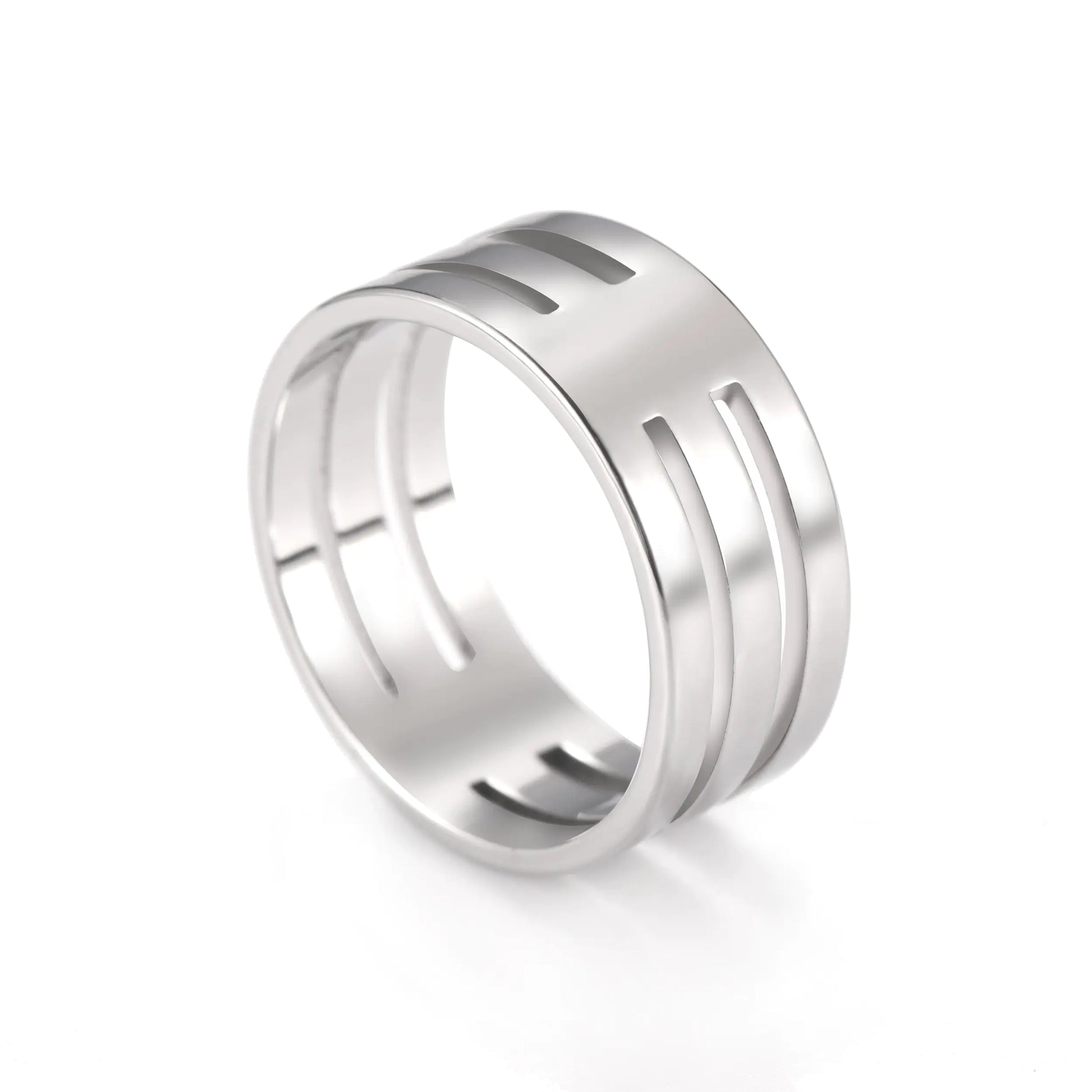 Silver Color Unisex Stainless Rings - High Trend Coture