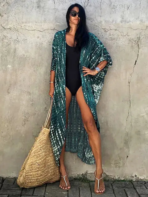 Kimono de Playa Cover Up Estampado - High Trend Coture