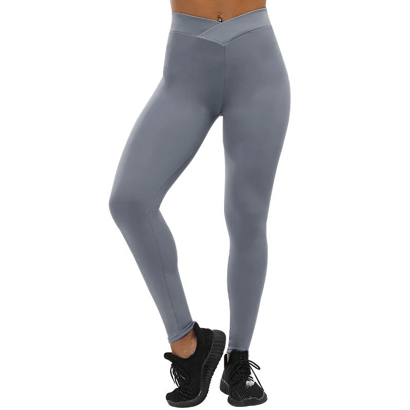 Leggings Deportivos con Cintura Cruzada Mujer - High Trend Coture
