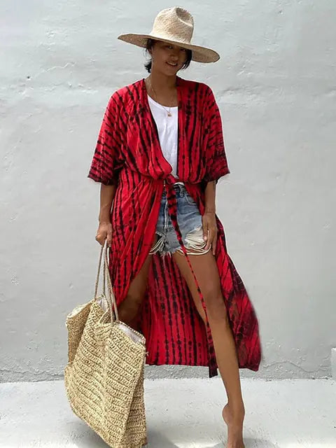 Kimono de Playa Cover Up Estampado - High Trend Coture