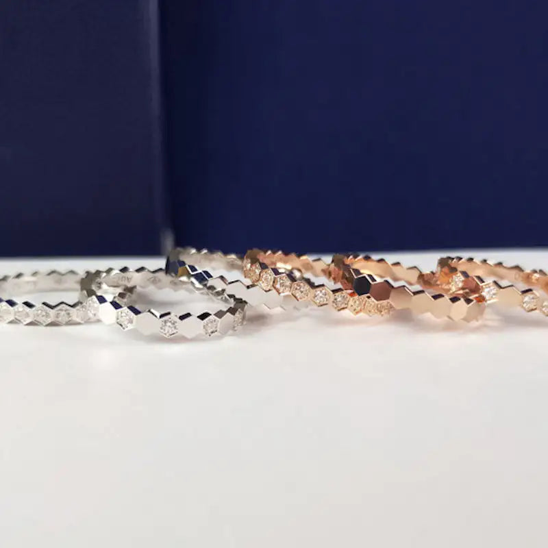 Honeycomb Stacking Rings (3Pc Set) - High Trend Coture