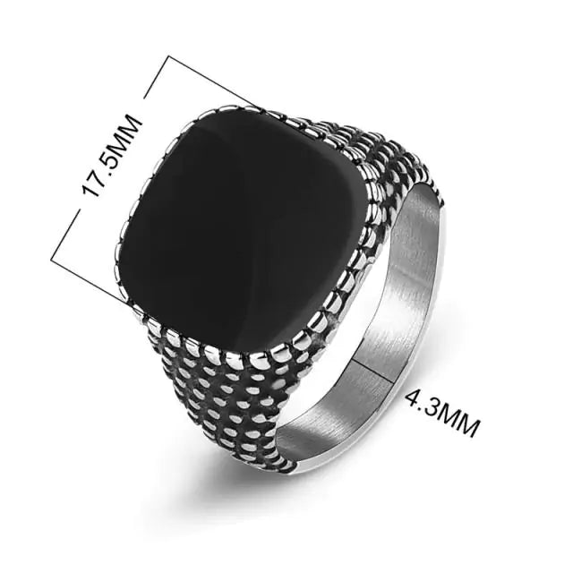 Men's Square Charm Ring - High Trend Coture