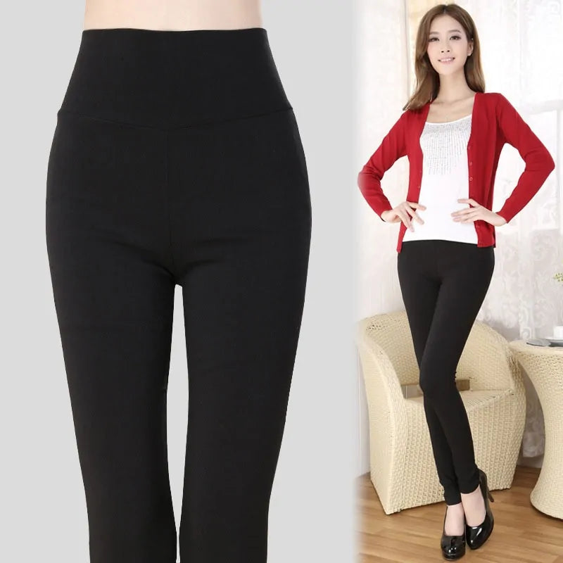 Leggings Élasticos de Cintura Alta para Tallas Grandes 4XL/5XL/6XL - High Trend Coture