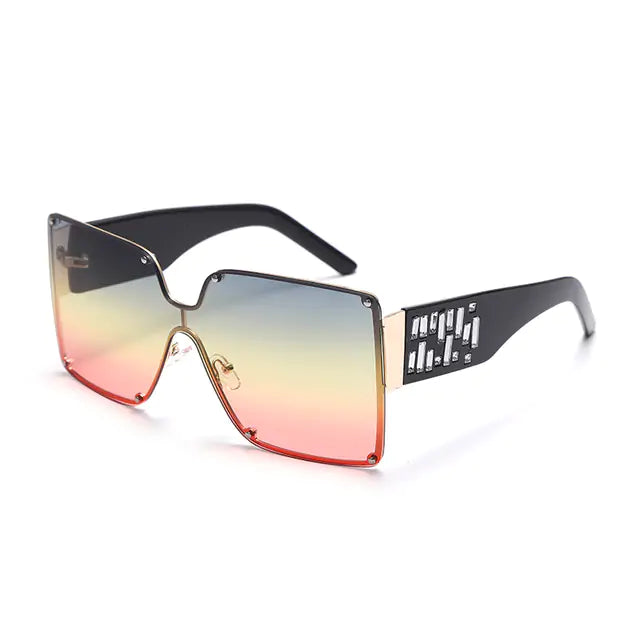Oversized Rimless Sunglasses - High Trend Coture