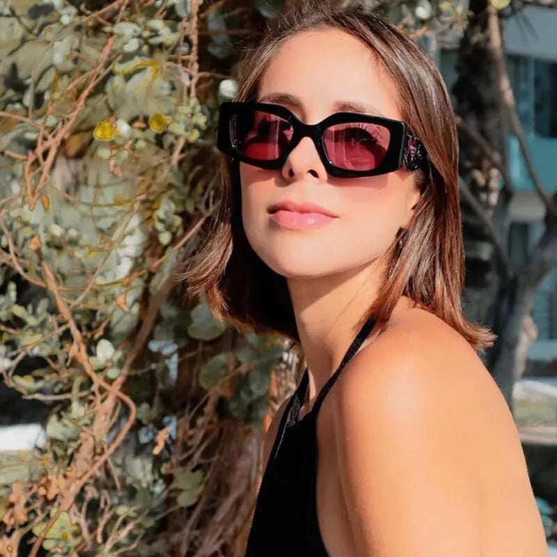 Retro Rectangular Cat Eye Sunglasses - High Trend Coture