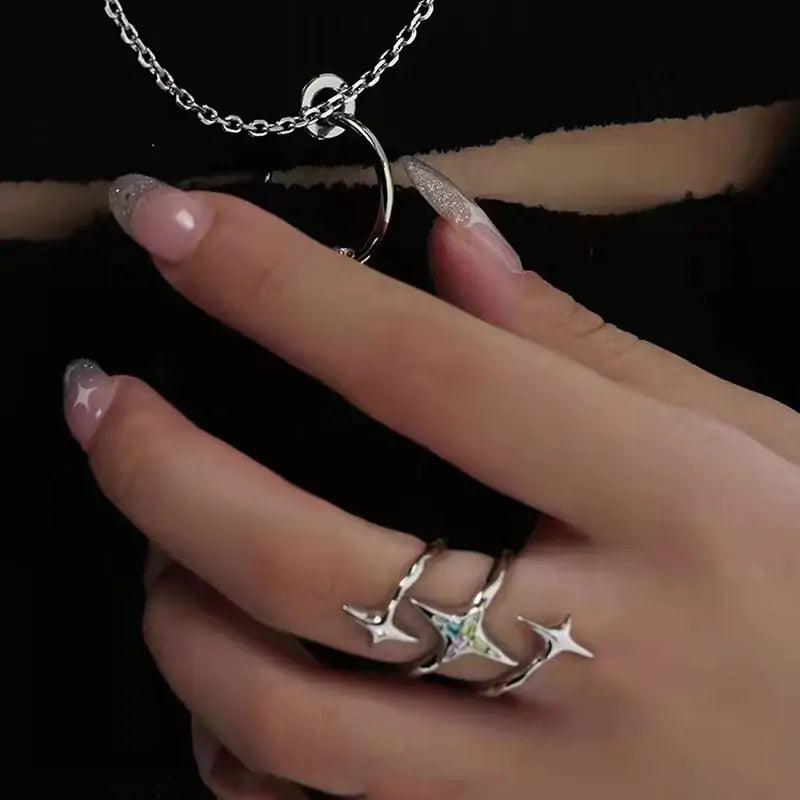 Delicate Zircon Red Square Crystal Rings - High Trend Coture