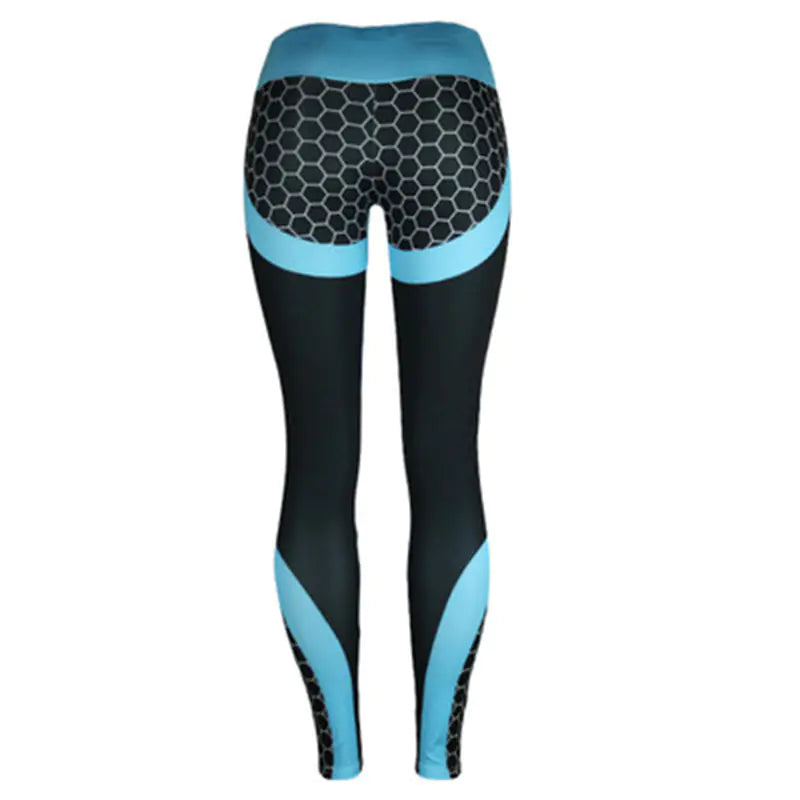 Leggings con Estampado de Panal de Abeja - High Trend Coture
