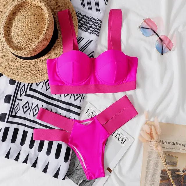 Bikini Patchwork Sexy Diversos Colores - High Trend Coture