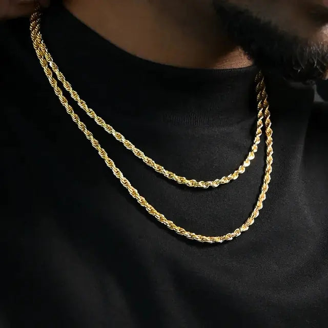 Twisted Rope Links Collar Necklace - High Trend Coture