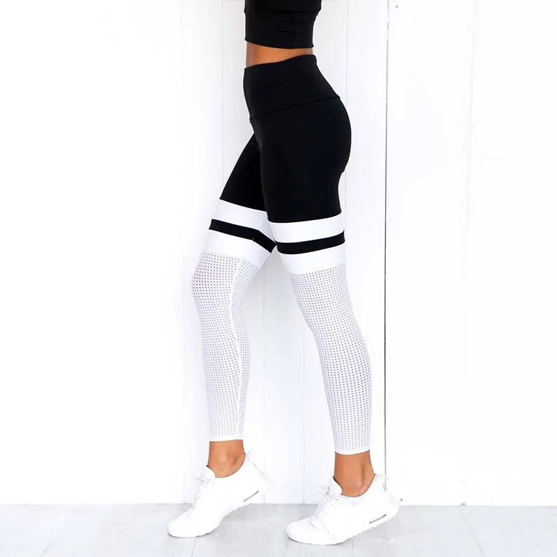 Leggings Estampado de Leopardo y Blanco-Negro - High Trend Coture