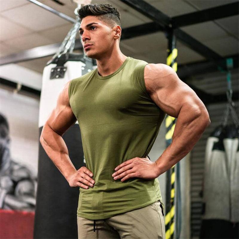 Camiseta Sin Mangas de Cuello Redondo Hombre - High Trend Coture