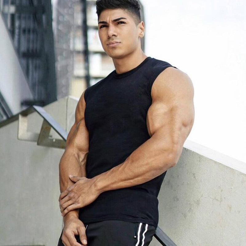 Camiseta Sin Mangas de Cuello Redondo Hombre - High Trend Coture