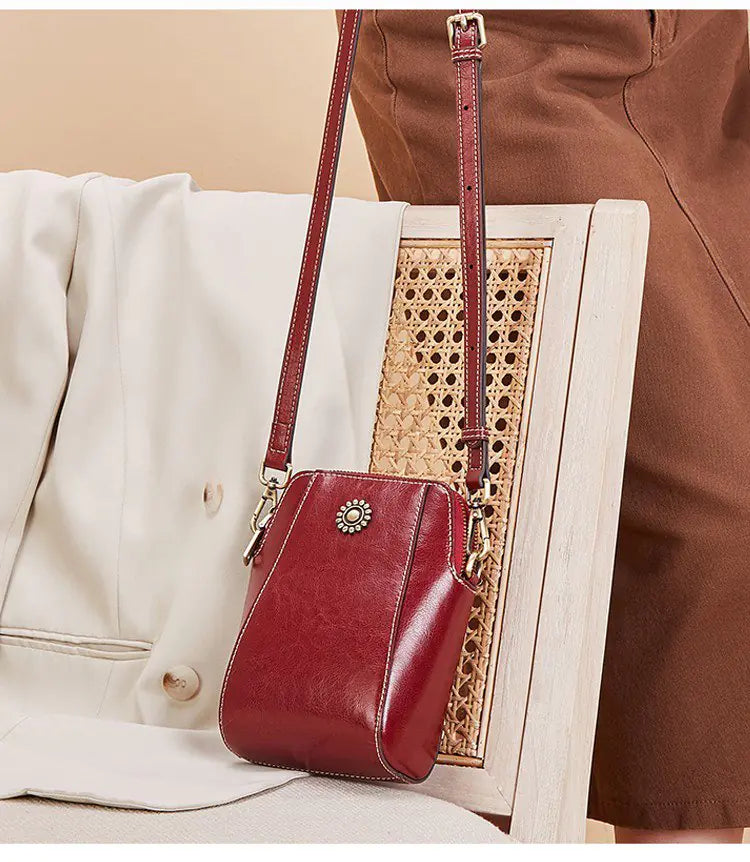 Mini bolso estilo bandolera de piel - High Trend Coture